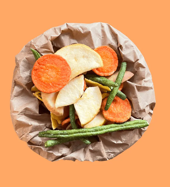 Vegetable and fruit chips fried