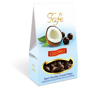 Kokos täckt med mörk choklad
