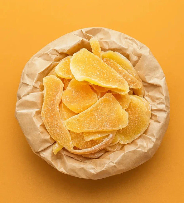 Torkade mango – sockrade skivor