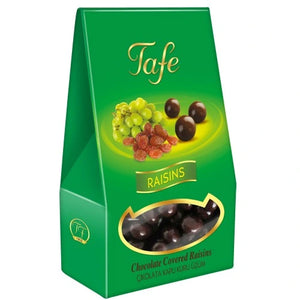 Russin täckt med mörk choklad